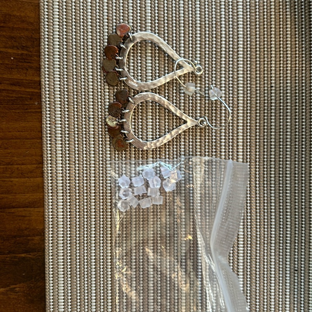 Sundance silver and brass chime earrings